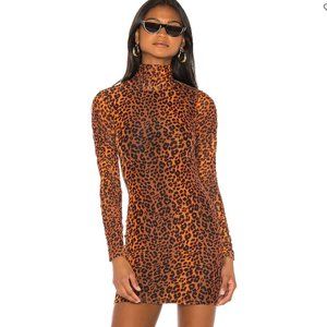 Arna Mini Dress h:ours Leopard Long Sleeve Size S